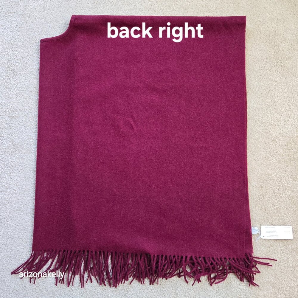 NWT Portolano Lambswool Wool Wrap Burgundy - Picture 11 of 14